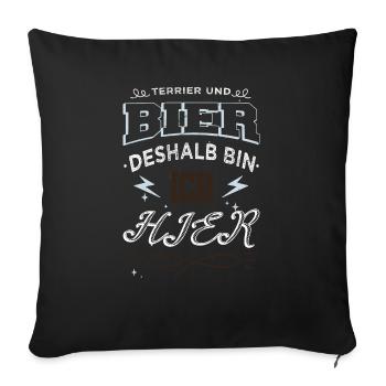 lustig trinken geburtstag weihnachtsgeschenk - Sofakissenbezug 45 x 45 cm - Schwarz - Vorne