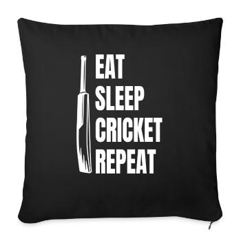Cricket Cricket Team Cricket Team Cricket - Sofa pillowcase 17,3'' x 17,3'' (45 x 45 cm) - black - Front