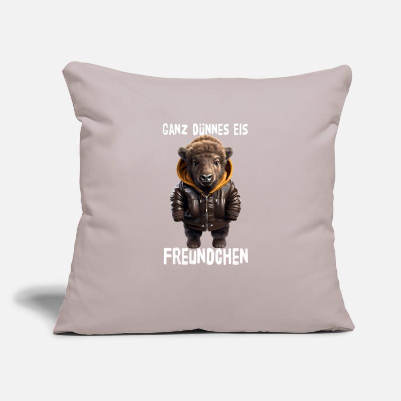 Very Thin Ice Friend Bison Sofa pillowcase 17,3'' x 17,3'' (45 x 45 cm)