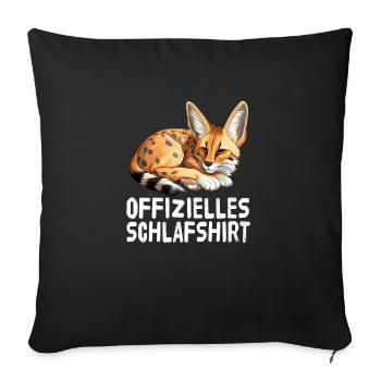 Official African Wildcat Sleep Shirt - Sofa pillowcase 17,3'' x 17,3'' (45 x 45 cm) - black - Front