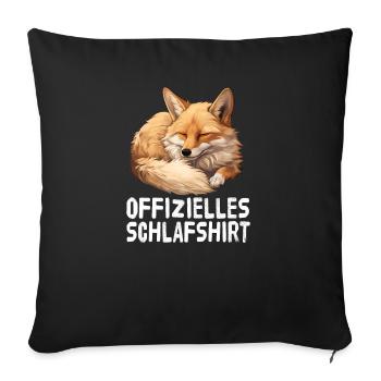 Official Jackal Sleep Shirt - Sofa pillowcase 17,3'' x 17,3'' (45 x 45 cm) - black - Front