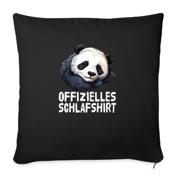 Official Sleep Shirt Panda - Sofa pillowcase 17,3'' x 17,3'' (45 x 45 cm) - black - Front