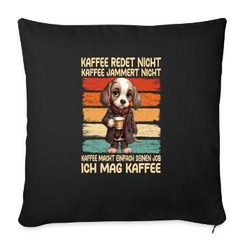 Coffee Don't Talk Coffee Don't Whine Beagle - Sofa pillowcase 17,3'' x 17,3'' (45 x 45 cm) - black - Front