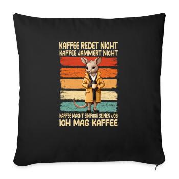 Coffee Talk Don't Coffee Whines Don't Kangaroo - Sofa pillowcase 17,3'' x 17,3'' (45 x 45 cm) - black - Front