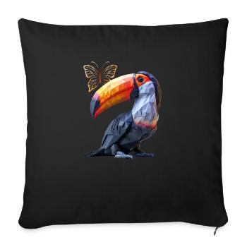 Toucan - Sofa pillowcase 17,3'' x 17,3'' (45 x 45 cm) - black - Front