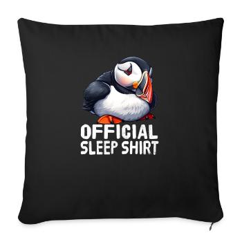 Official Atlantic Puffin Sleep Shirt - Sofa pillowcase 17,3'' x 17,3'' (45 x 45 cm) - black - Front