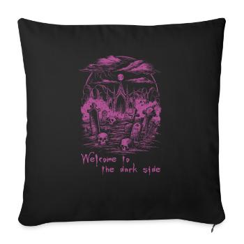 Welcome to the dark side 02 - Sofa pillowcase 17,3'' x 17,3'' (45 x 45 cm) - black - Front