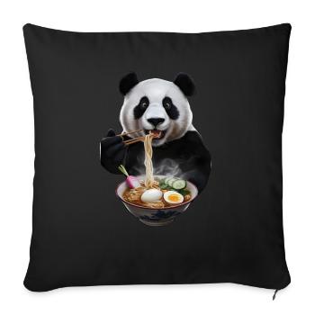 Panda - Sofakissenbezug 45 x 45 cm - Schwarz - Vorne