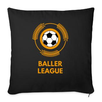 baller league soccer soccer - Sofa pillowcase 17,3'' x 17,3'' (45 x 45 cm) - black - Front