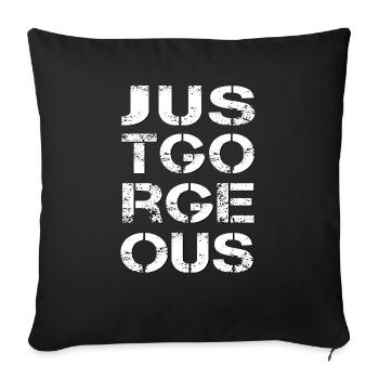 just great just gorgeous the best of the best - Sofa pillowcase 17,3'' x 17,3'' (45 x 45 cm) - black - Front