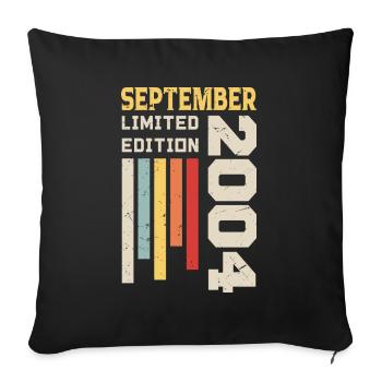 September 2004 Birthday Gift September 2004 - Sofa pillowcase 17,3'' x 17,3'' (45 x 45 cm) - black - Front
