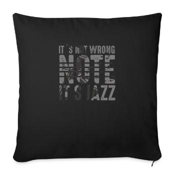 Musik Jazz Bass - Sofakissenbezug 45 x 45 cm - Schwarz - Vorne