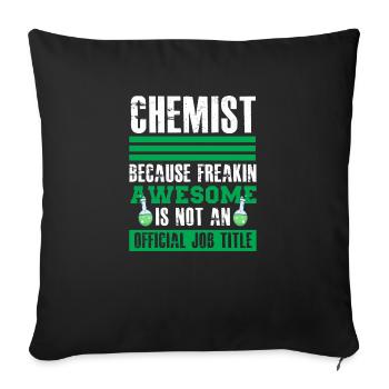 chimiste - Housse de coussin décorative 45 x 45 cm - noir - Devant