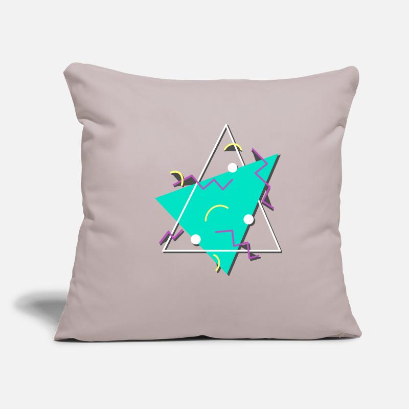 Typical 80s pattern triangles shapes Sofa pillowcase 17,3'' x 17,3'' (45 x 45 cm)