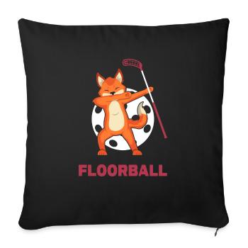 floorball floorball floorball tactics bandy - Sofa pillowcase 17,3'' x 17,3'' (45 x 45 cm) - black - Front