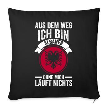 Albanien Albanisch Albaner Geschenk - Sofakissenbezug 45 x 45 cm - Schwarz - Vorne