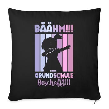 Grundschulabgängerin 2026 Grundschule Abschied - Sofakissenbezug 45 x 45 cm - Schwarz - Vorne