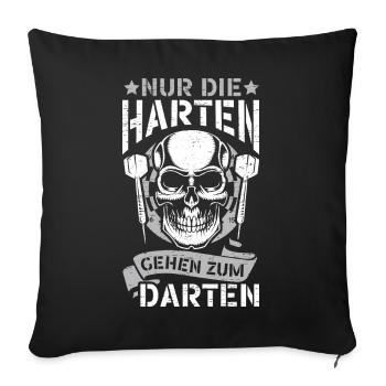 Retro Dartmotive & vintage Dartscheibe 180 Dart - Sofakissenbezug 45 x 45 cm - Schwarz - Vorne