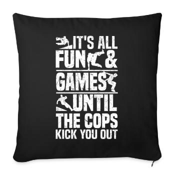 Sports de parkour | Parkour Parkur Freerunner Cadeau - Housse de coussin décorative 45 x 45 cm - noir - Devant