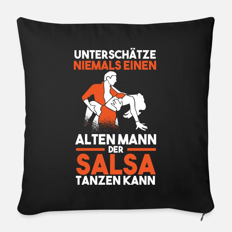 Salsa Tanz Tänzer - Sofakissenbezug 45 x 45 cm - Schwarz