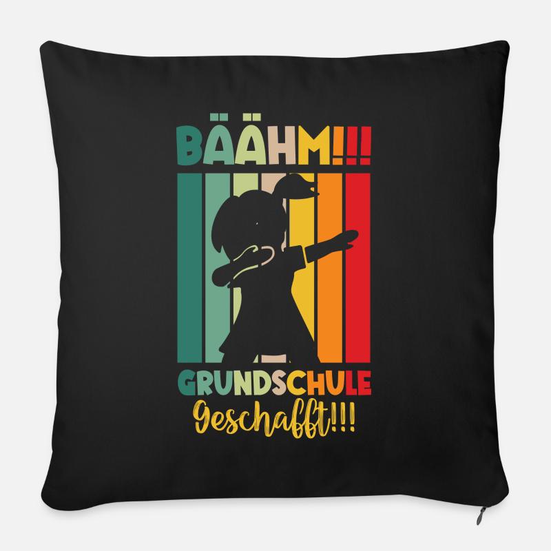Grundschule Geschafft 2026 Grundschulabgänger - Sofakissenbezug 45 x 45 cm - Schwarz