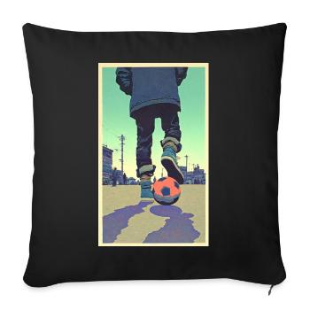 Football player #10 - Sofakissenbezug 45 x 45 cm - Schwarz - Vorne
