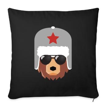 Russischer Bär, Russland, Putin, - Sofakissenbezug 45 x 45 cm - Schwarz - Vorne