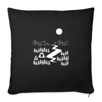 Camper Forest Nature Camping Outdoor Camping - Sofa pillowcase 17,3'' x 17,3'' (45 x 45 cm) - black - Front