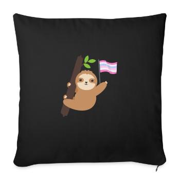 Queer Intersexual Sloth Tropical Animal LGBT - Sofa pillowcase 17,3'' x 17,3'' (45 x 45 cm) - black - Front