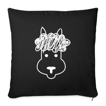 Lama outlines - Sofa pillowcase 17,3'' x 17,3'' (45 x 45 cm) - black - Front