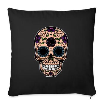 Sugar Skull - Housse de coussin décorative 45 x 45 cm - noir - Devant