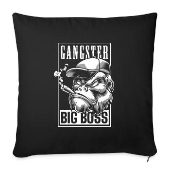 Strength wilderness nature - Sofa pillowcase 17,3'' x 17,3'' (45 x 45 cm) - black - Front
