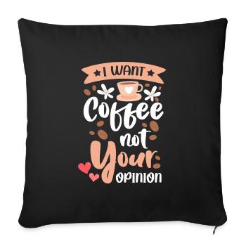 Coffee lovers Energy Espresso Drink - Sofa pillowcase 17,3'' x 17,3'' (45 x 45 cm) - black - Front