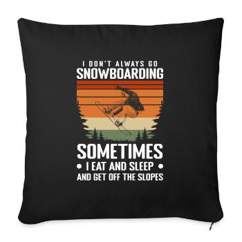 Snowboarding Ski - Sofakissenbezug 45 x 45 cm - Schwarz - Vorne