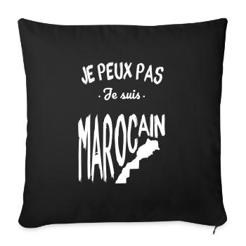 Je peux pas je suis Marocain - Housse de coussin décorative 45 x 45 cm - noir - Devant