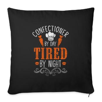 Pastry Chef Craft Master Baker Master Pastry Chef - Sofa pillowcase 17,3'' x 17,3'' (45 x 45 cm) - black - Front