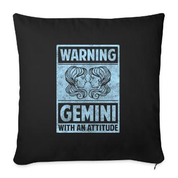 Zodiac Horoscope May Ascendant - Sofa pillowcase 17,3'' x 17,3'' (45 x 45 cm) - black - Front