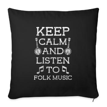 Musique, Instrument, Musique Schlager - Housse de coussin décorative 45 x 45 cm - noir - Devant