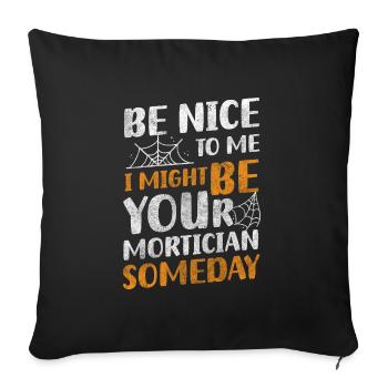 Funeral Funeral Corpse - Sofa pillowcase 17,3'' x 17,3'' (45 x 45 cm) - black - Front