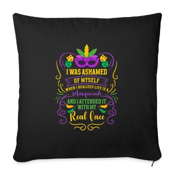 Disguise Festival Second Face - Sofa pillowcase 17,3'' x 17,3'' (45 x 45 cm) - black - Front