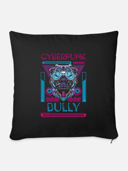 Cyborg Android Neon - Sofakissenbezug 45 x 45 cm - Schwarz
