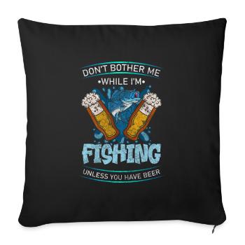 Fishing Fish Bait Sport - Sofa pillowcase 17,3'' x 17,3'' (45 x 45 cm) - black - Front