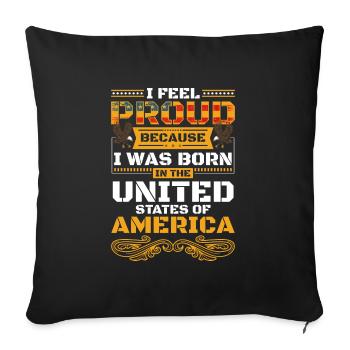 United States American Dream - Sofa pillowcase 17,3'' x 17,3'' (45 x 45 cm) - black - Front