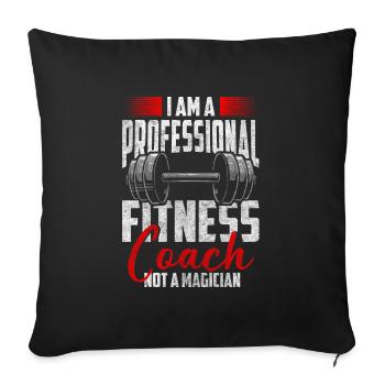 Fitness, Muscles, Pumps, Athletes - Sofa pillowcase 17,3'' x 17,3'' (45 x 45 cm) - black - Front
