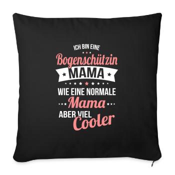 Archer Mom Like Normal Mom Much Cooler - Sofa pillowcase 17,3'' x 17,3'' (45 x 45 cm) - black - Front
