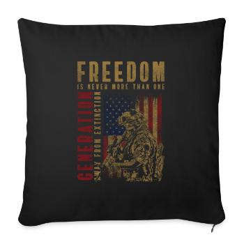 Démonstration d’infanterie de soldats - Housse de coussin décorative 45 x 45 cm - noir - Devant