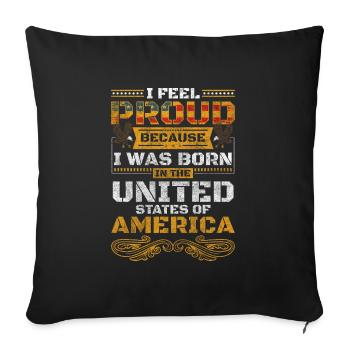 United States Military World Power - Sofa pillowcase 17,3'' x 17,3'' (45 x 45 cm) - black - Front