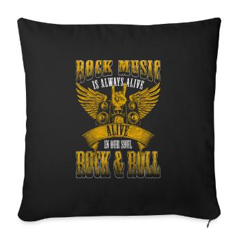 Festival des chanteurs de rock - Housse de coussin décorative 45 x 45 cm - noir - Devant