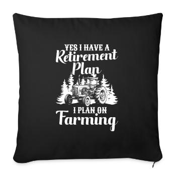 Farmer farm demonstrating farm animals - Sofa pillowcase 17,3'' x 17,3'' (45 x 45 cm) - black - Front