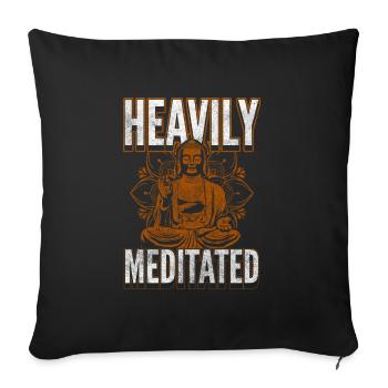 Meditation Salvation Mindfulness Tao - Sofa pillowcase 17,3'' x 17,3'' (45 x 45 cm) - black - Front